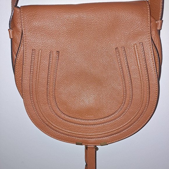 Chloe Handbags - CHLOE MEDIUM MARCIE LEATHER SADDLE BAG